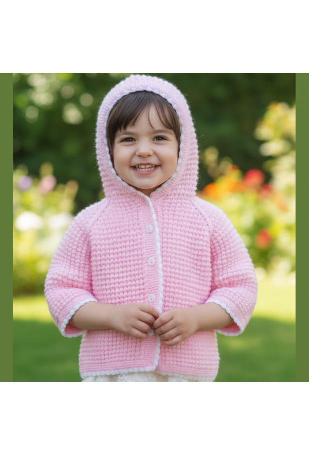 El Örgüsü Kapşonlu Ceket El Örgüsü Kapşonlu Ceket